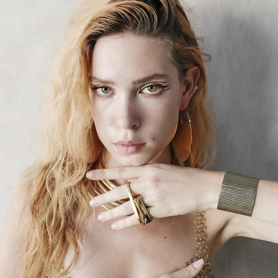 2 Finger Ring Wide Gold