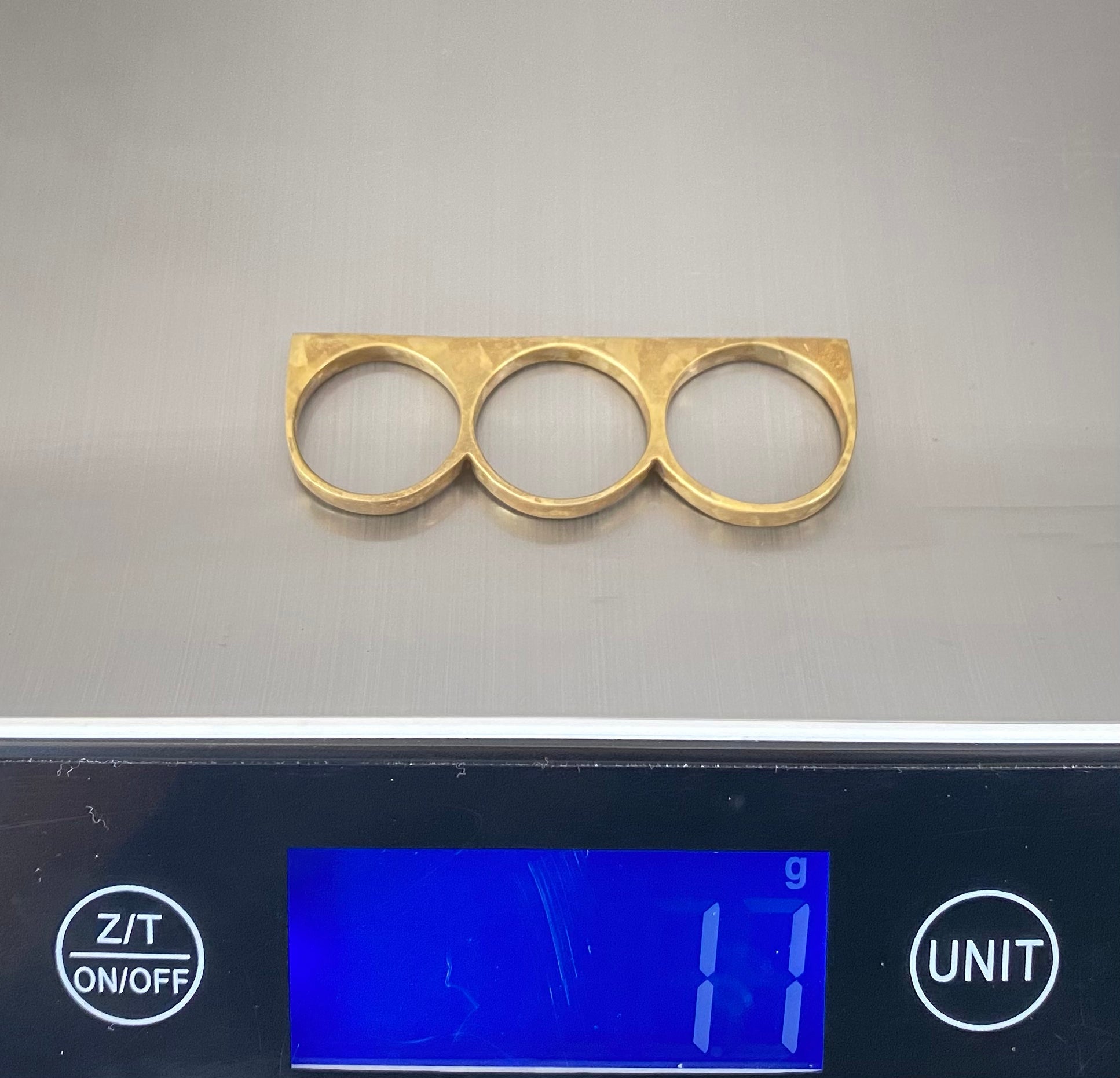 3 Finger Ring Slim Square Acid - eleven44