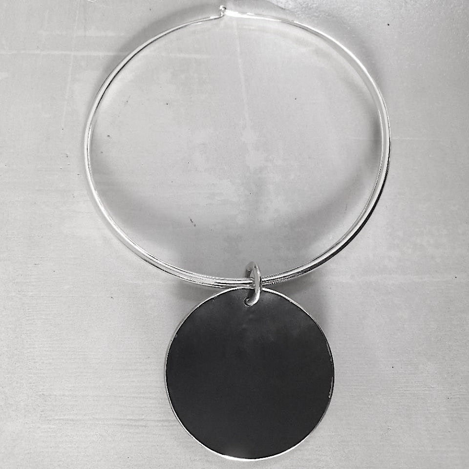 Big Circle Pendant Sterling Silver