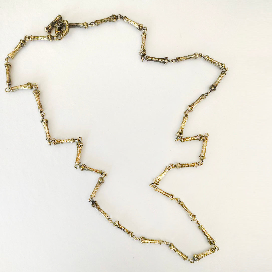 Bone Necklace Brass Medium