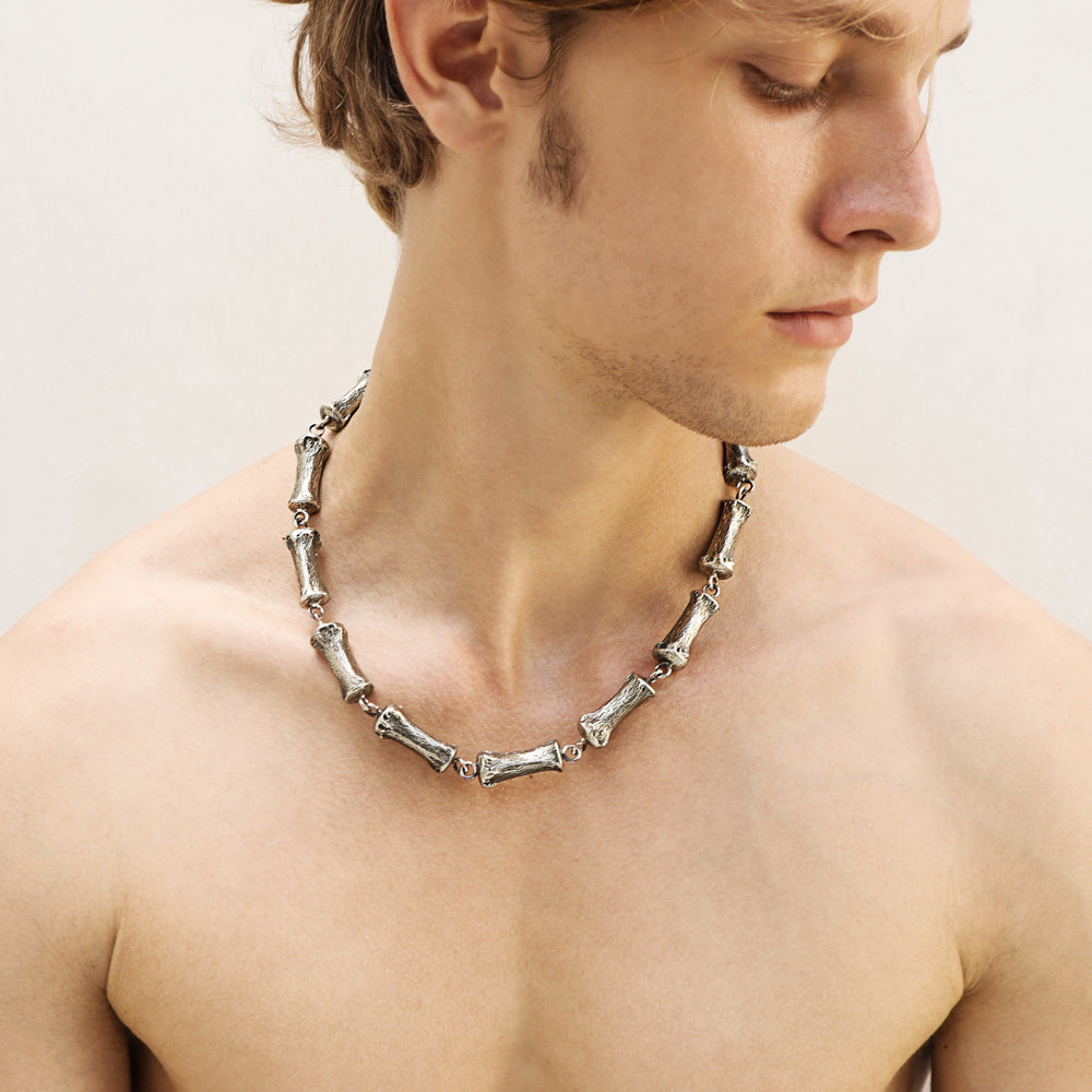 Bone Choker Silver