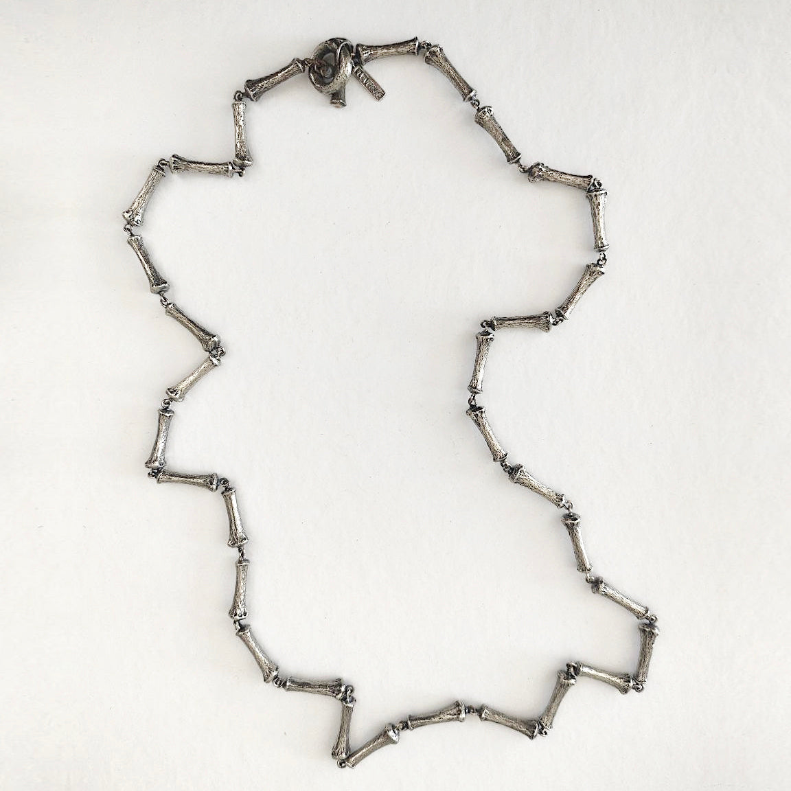 Bone Necklace Silver Medium