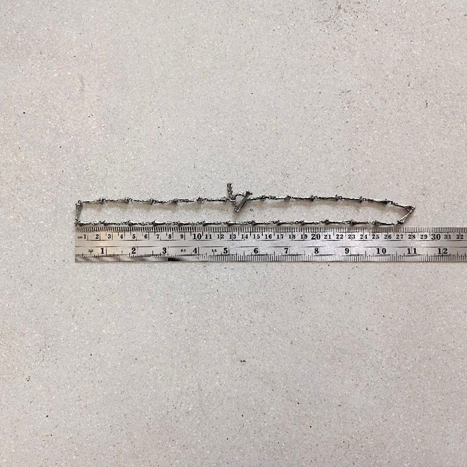 Bone Necklace Silver Small