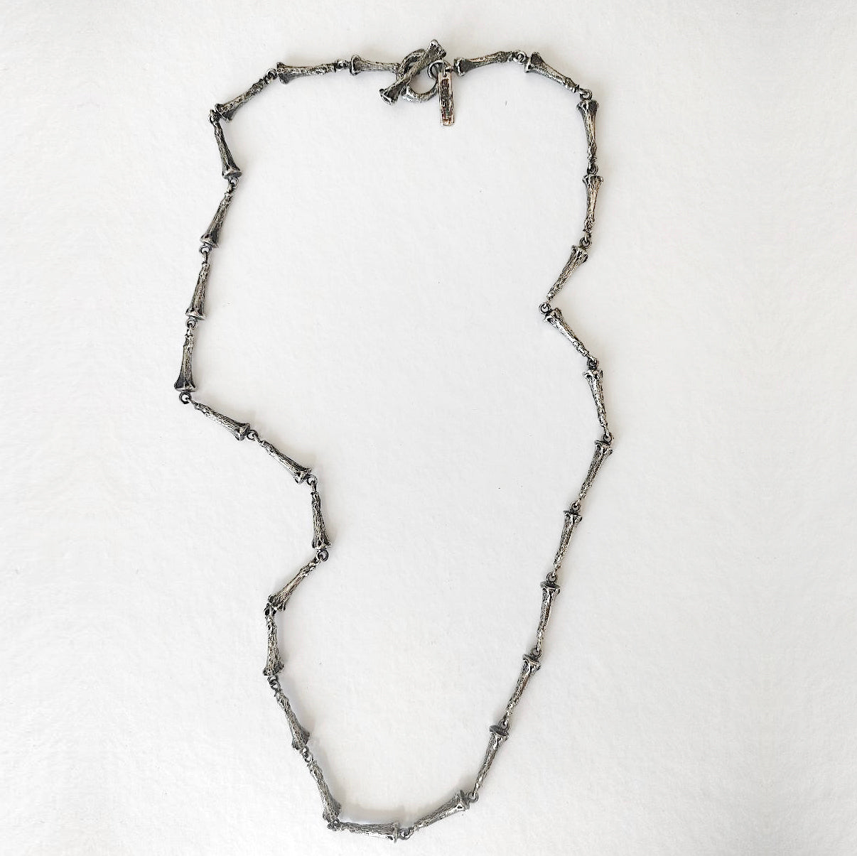 Bone Necklace Silver Small