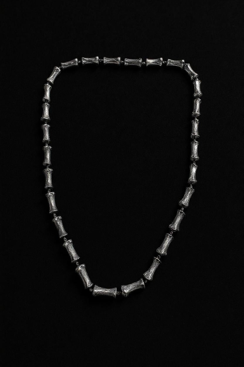 Bone Necklace Silver Large