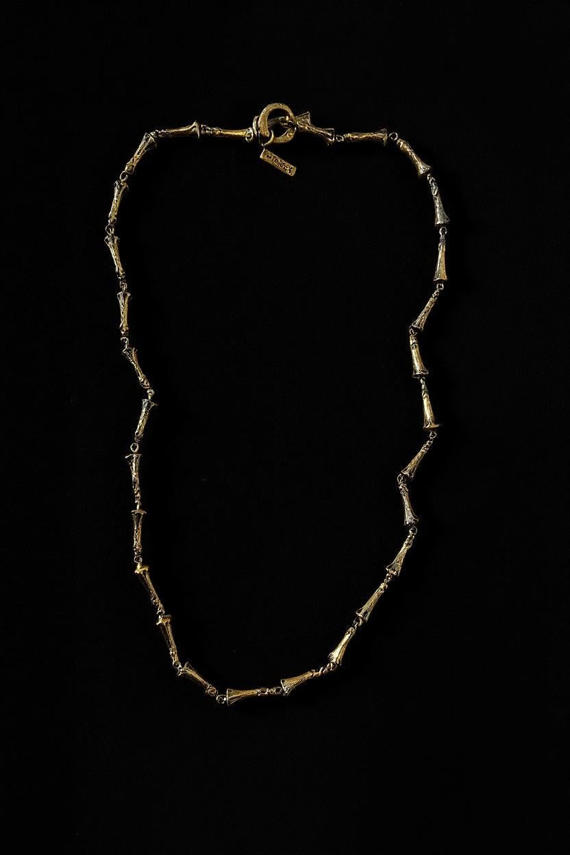 Bone Necklace Brass Small