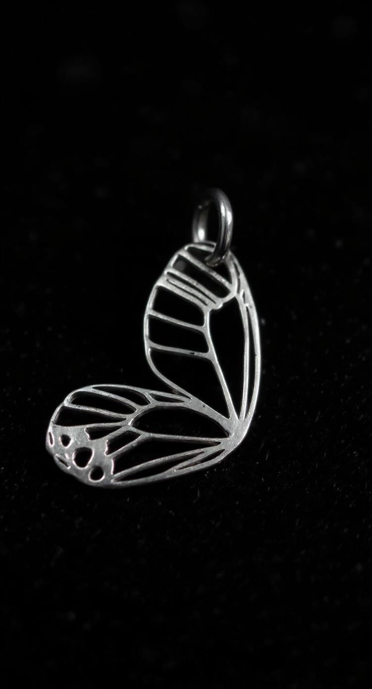 Butterfly Wing Pendant Sterling Silver