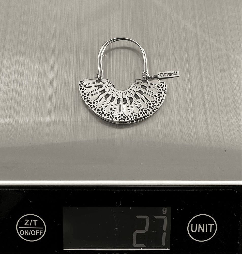 Cellular Hoops Silver - eleven44