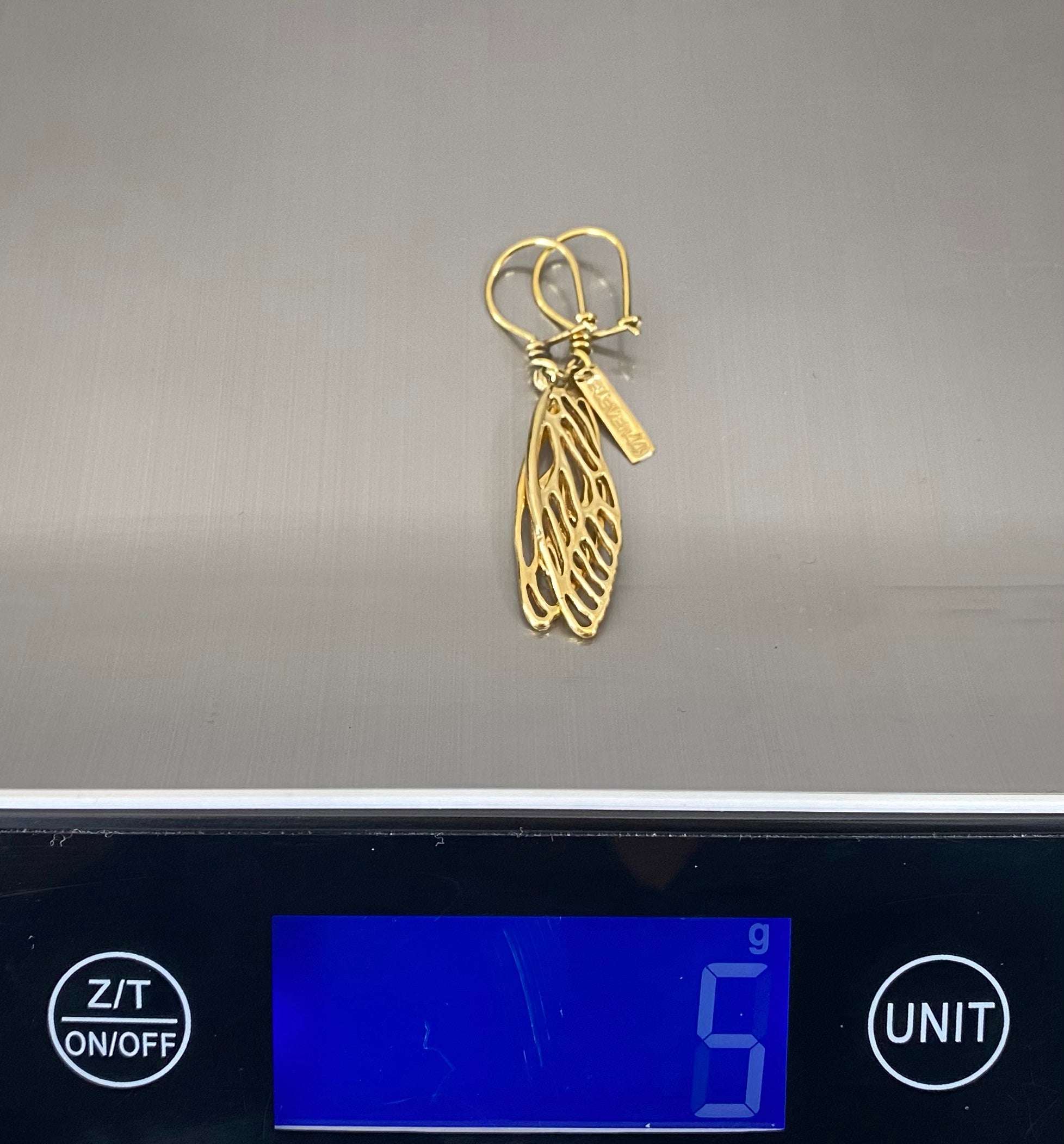 Cicada Wing Earring Brass - eleven44