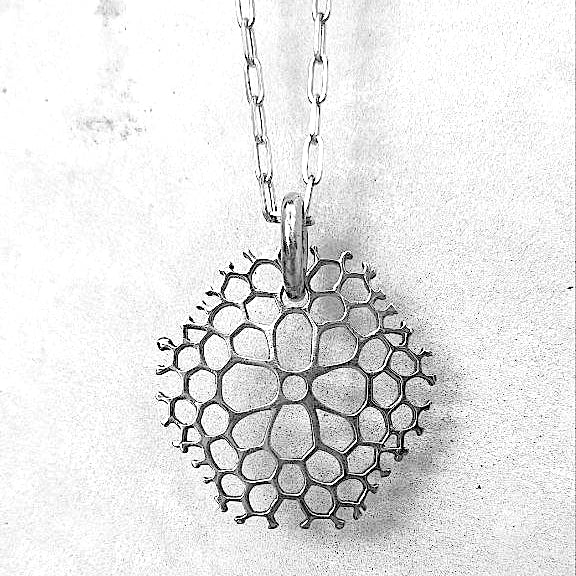 Coral Pendant Sterling Silver