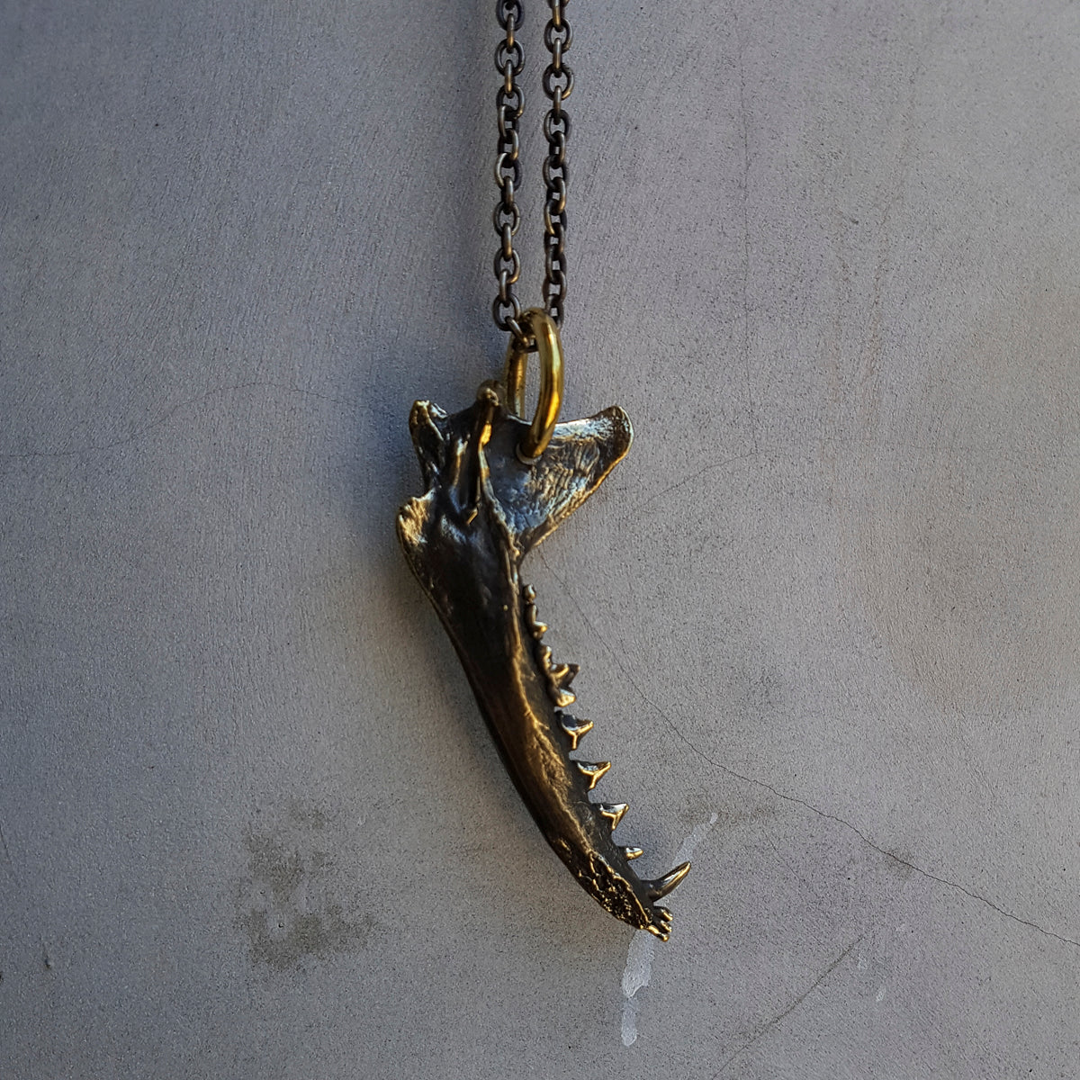 Coyote Pendant Brass