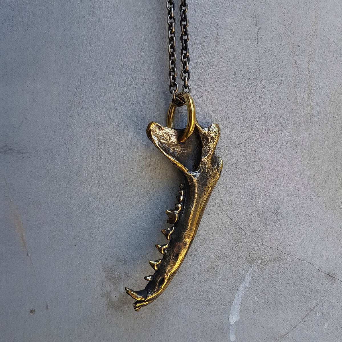 Coyote Pendant Brass