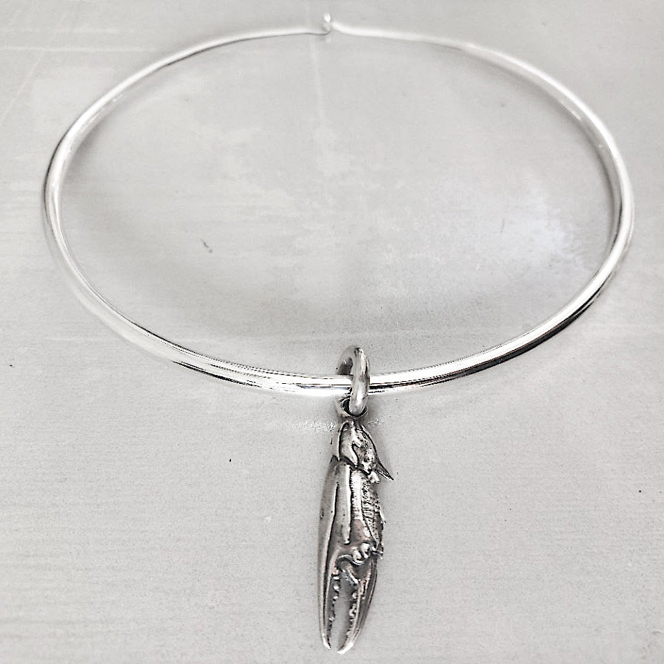 Crab Claw Pendant Sterling Silver