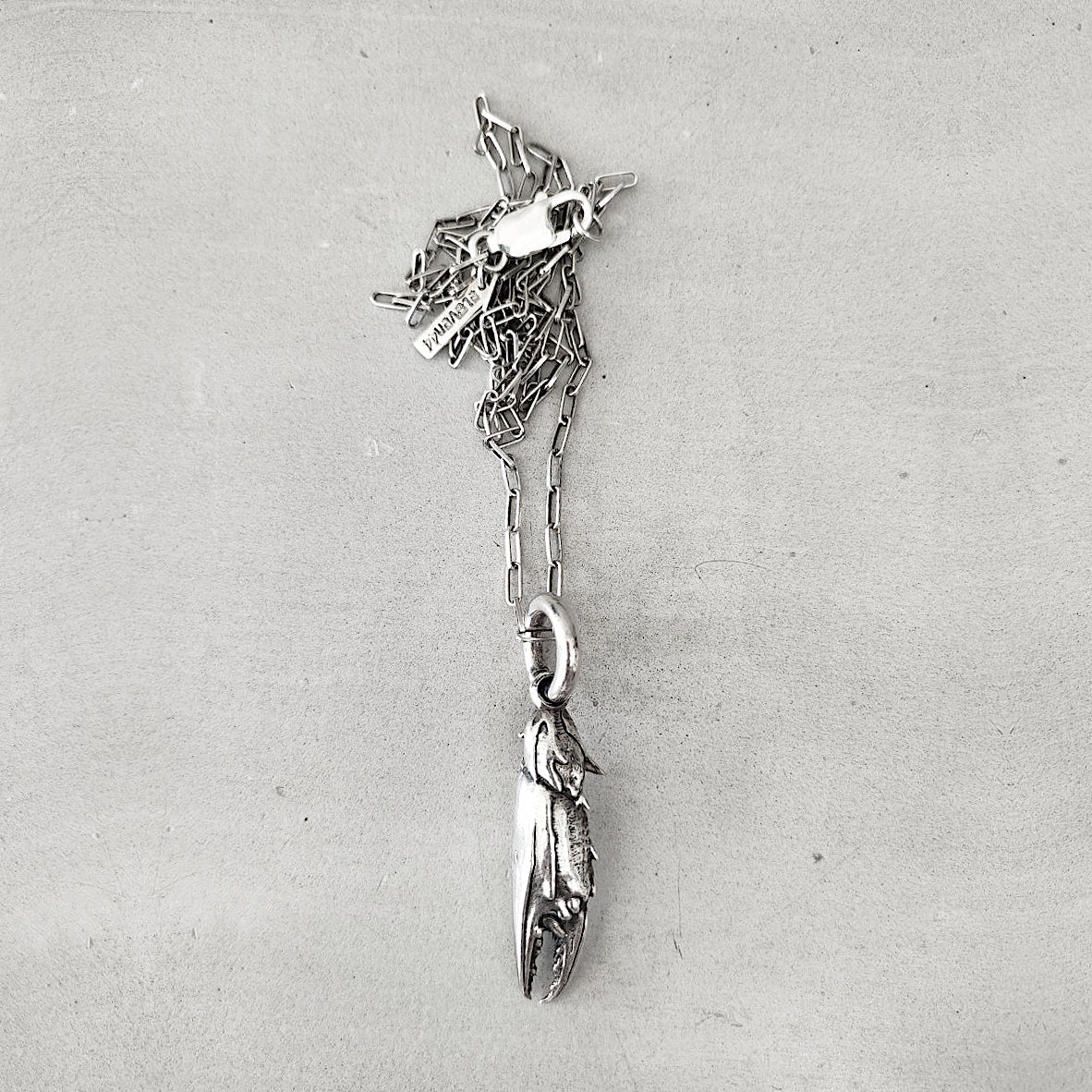 Crab Claw Pendant Sterling Silver
