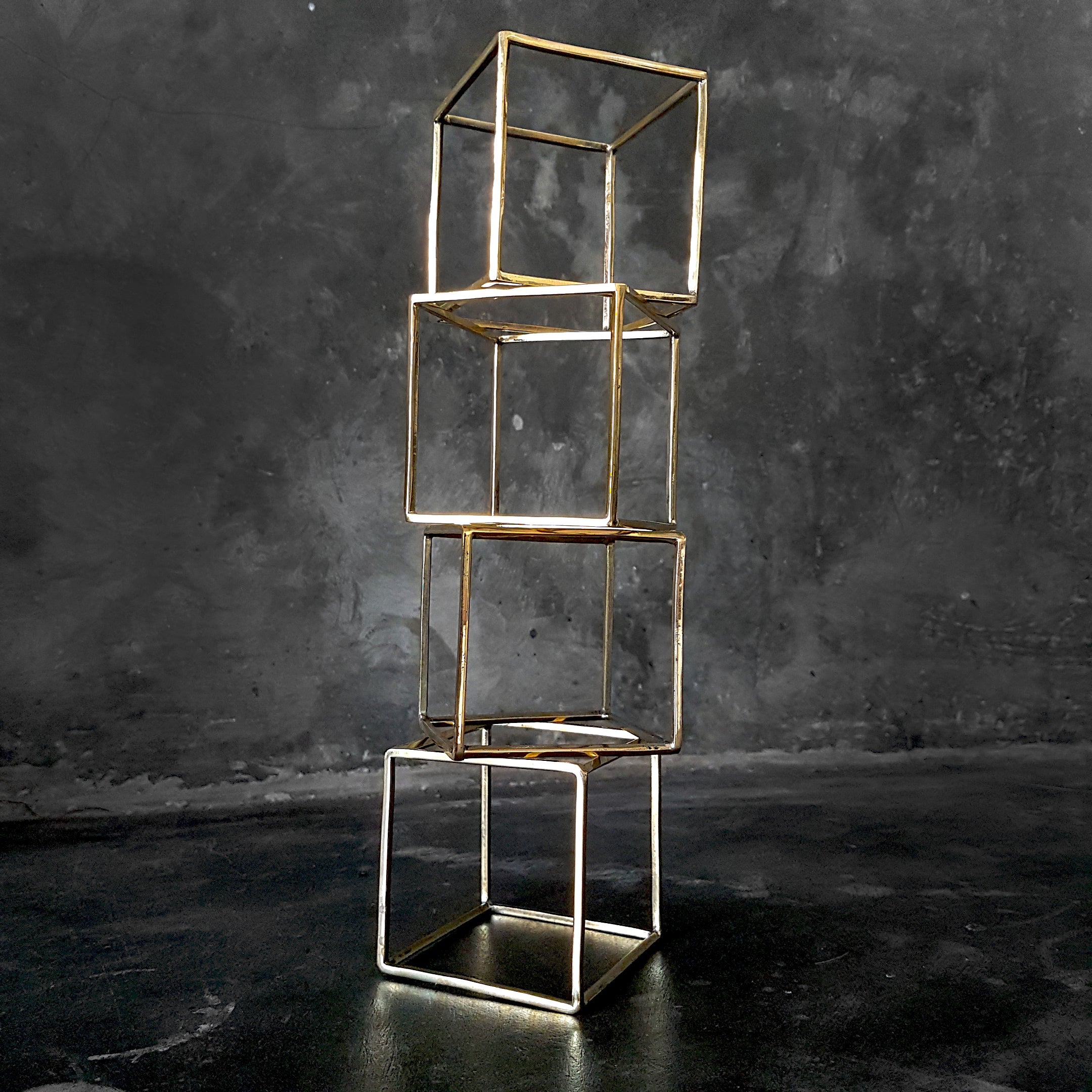 Cube Cuff Brass
