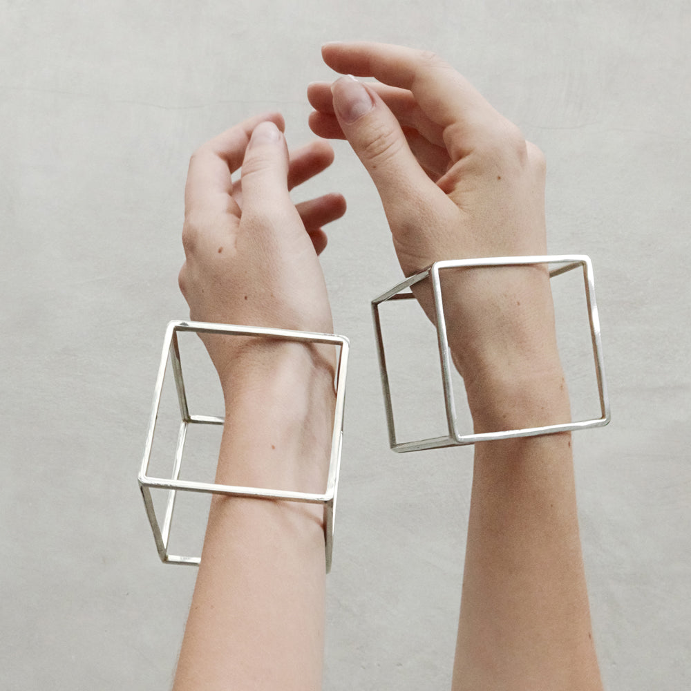 Cube Cuff Silver