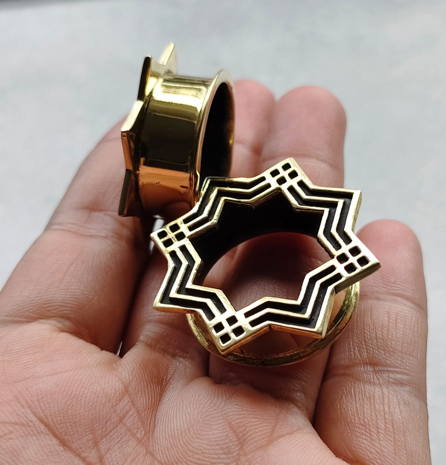 Diamond Tunnels 22K Gold Plated