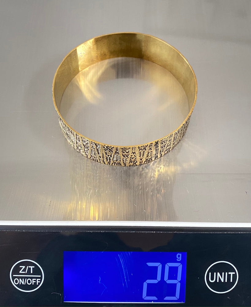 Etched Bangles Brass - eleven44