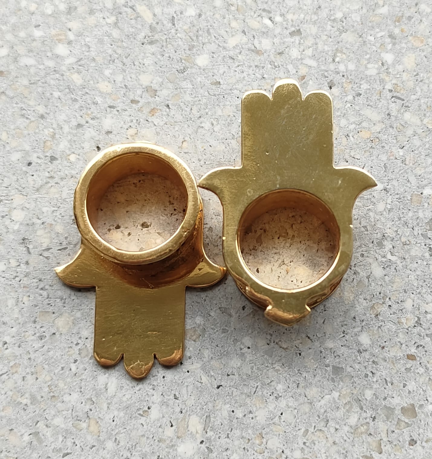 Hamsa Tunnels 22K Gold Plated