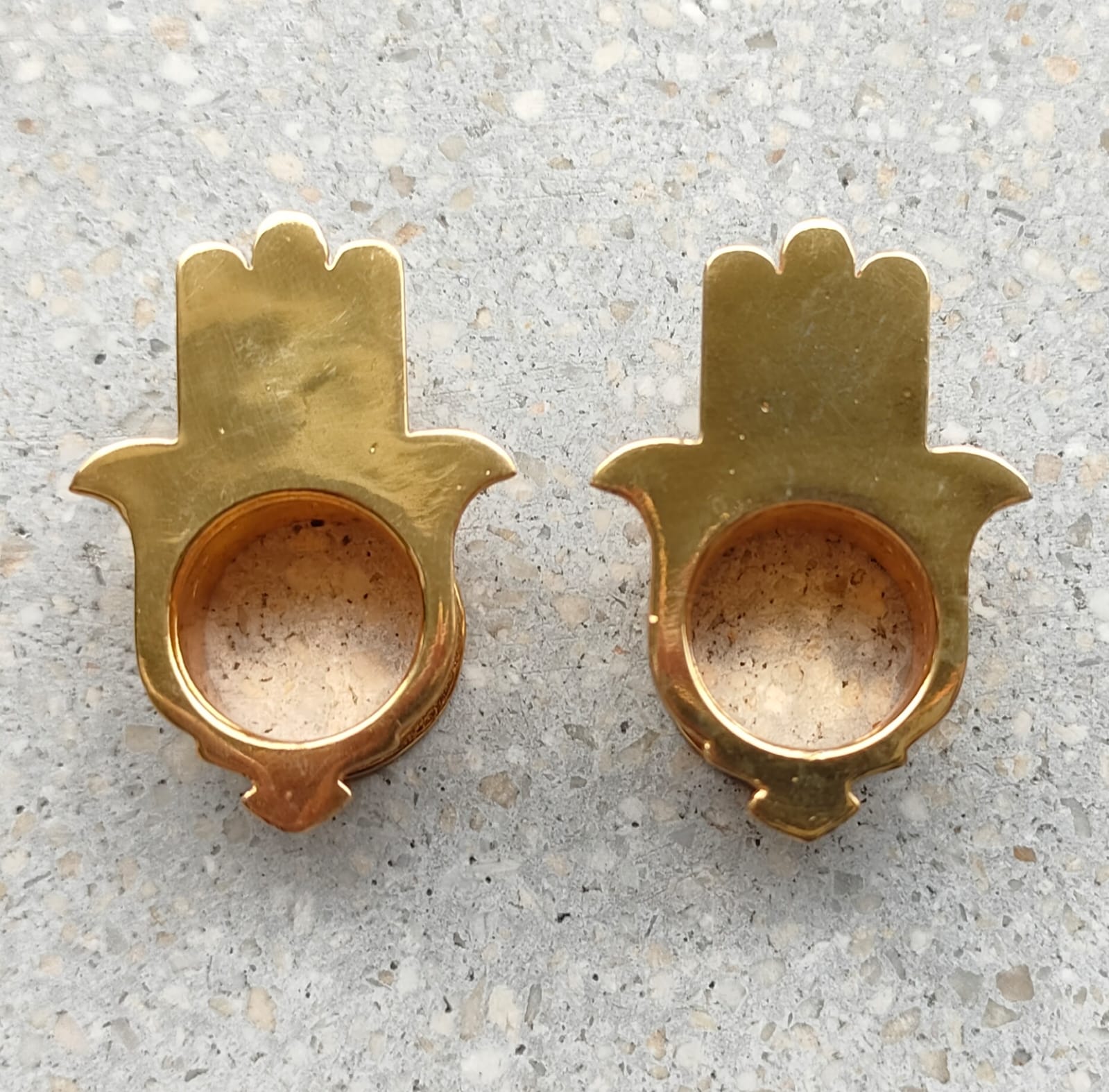 Hamsa Tunnels 22K Gold Plated