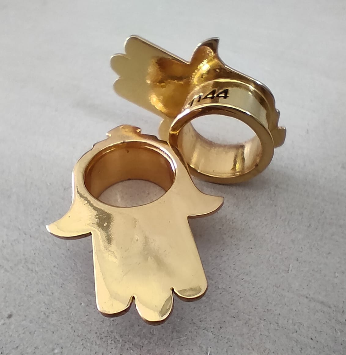 Hamsa Tunnels 22K Gold Plated