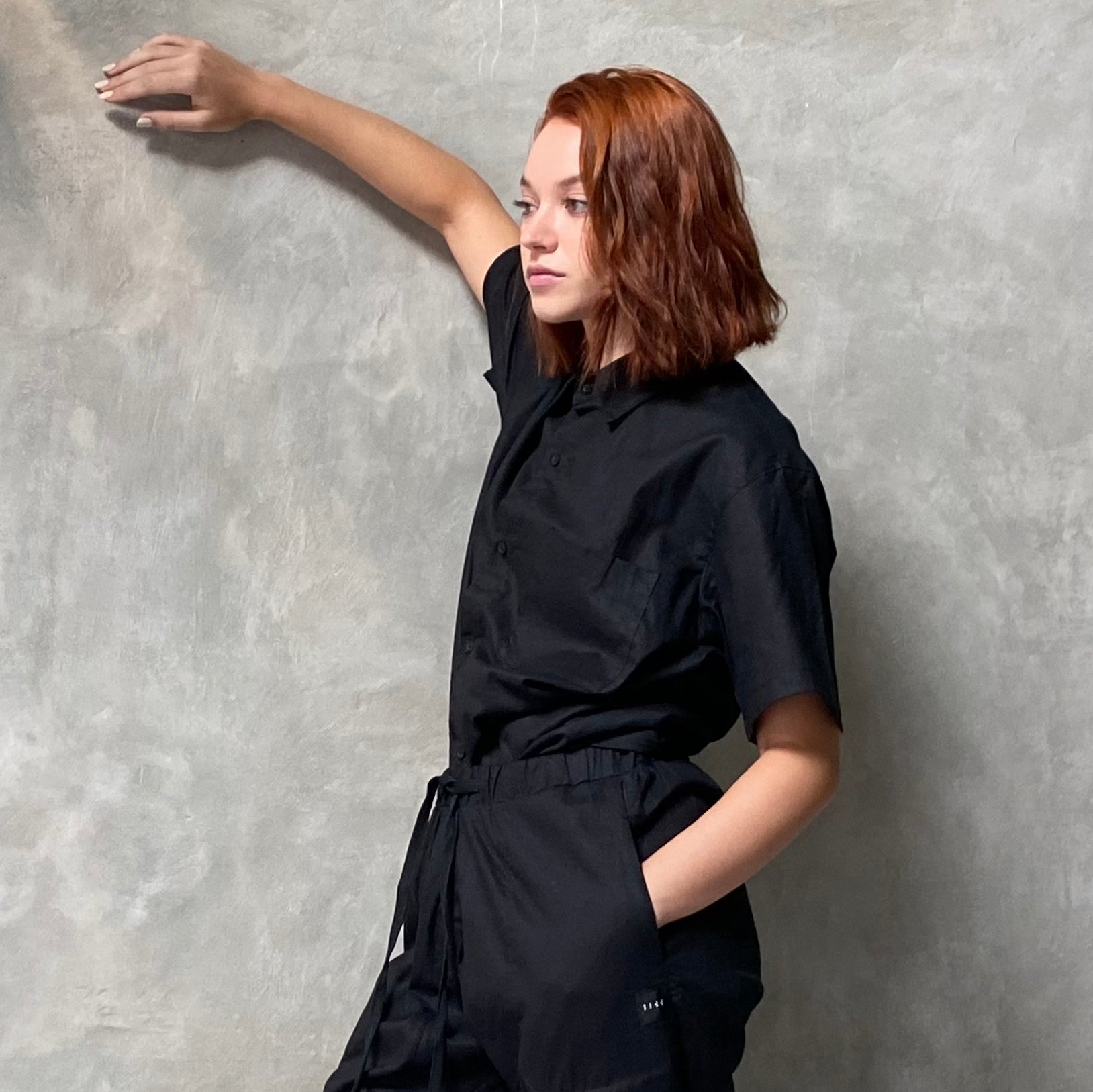 Hemp Button Shirt Black