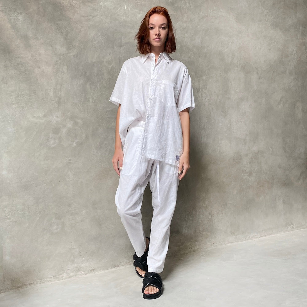Hemp Button Shirt White
