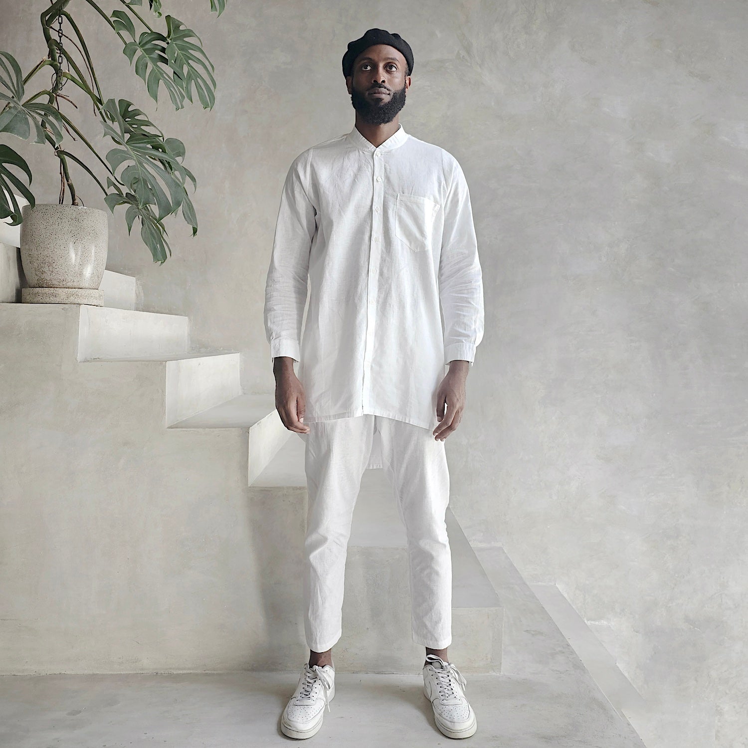 Hemp Tunic White Men