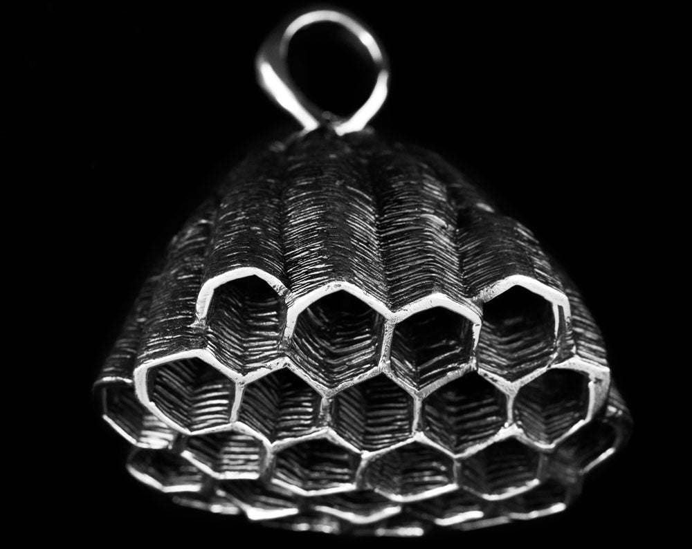 Honeycomb Pendant Sterling Silver