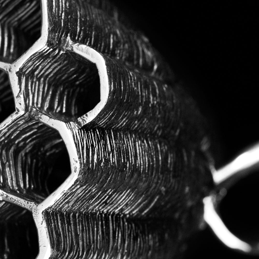 Honeycomb Pendant Sterling Silver