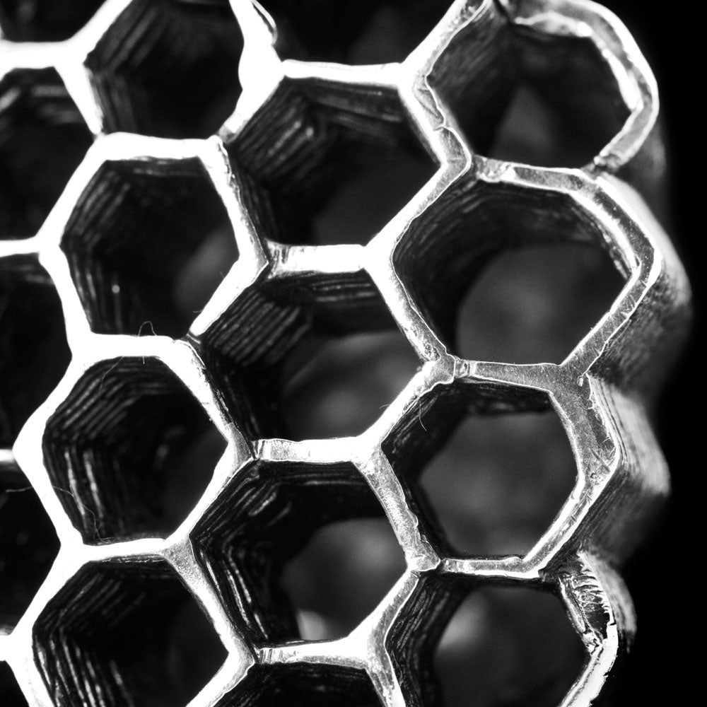 Honeycomb Pendant Sterling Silver
