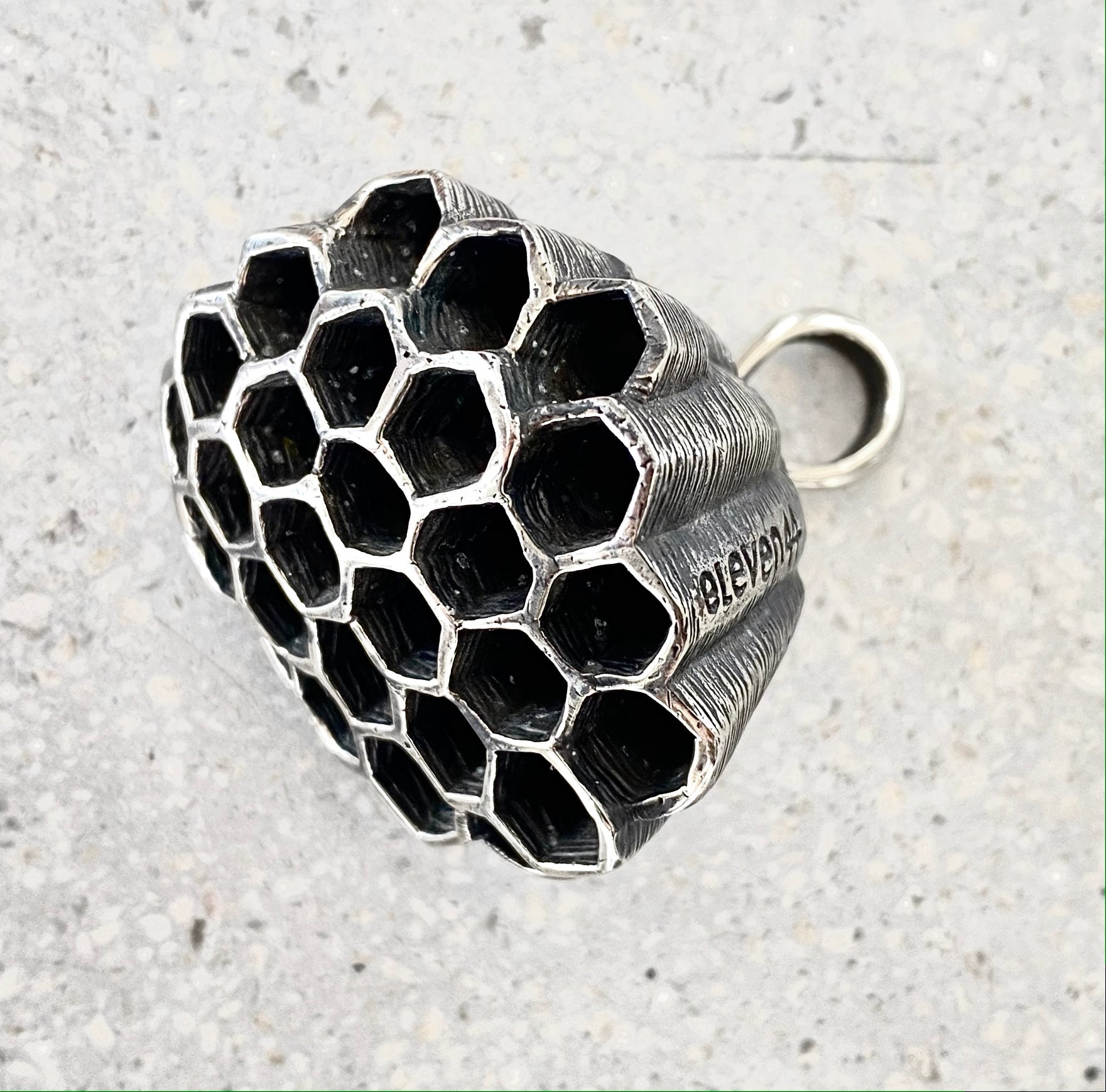Honeycomb Pendant Sterling Silver