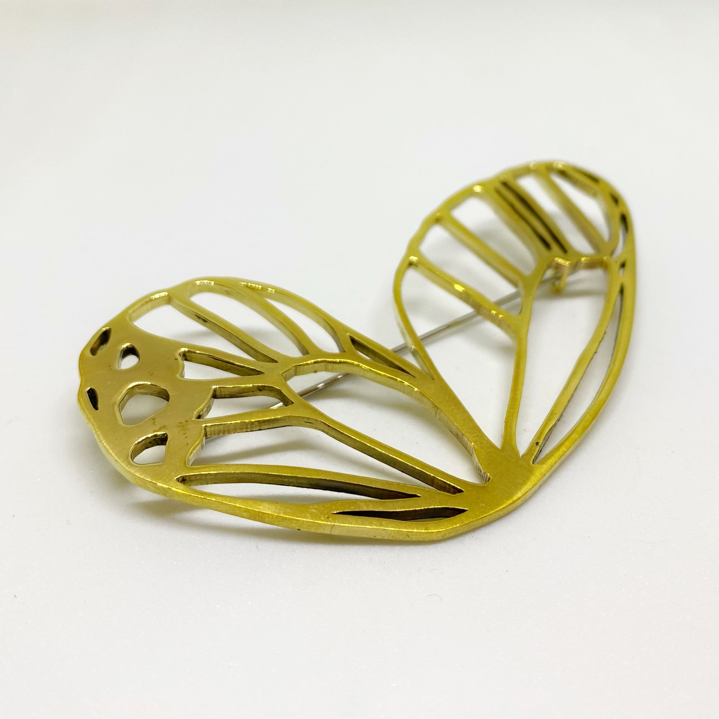 Butterfly Wing Pin Brass