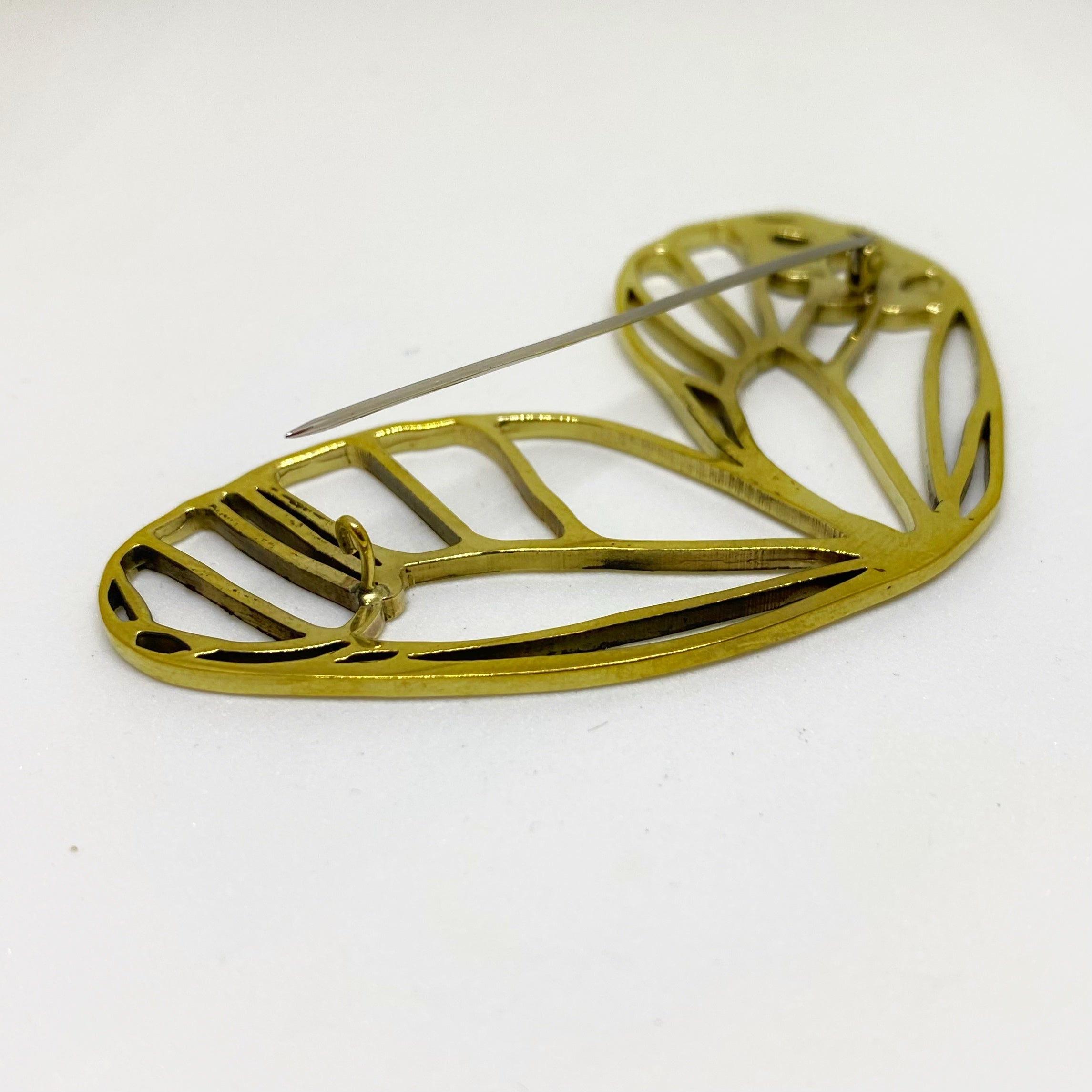 Butterfly Wing Pin Brass