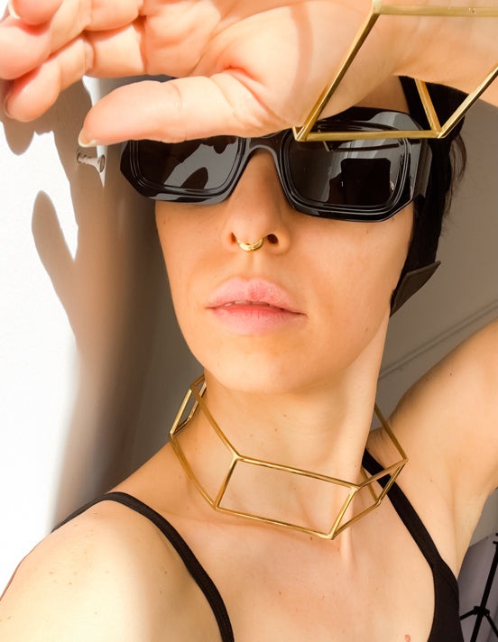 Cage Choker Brass