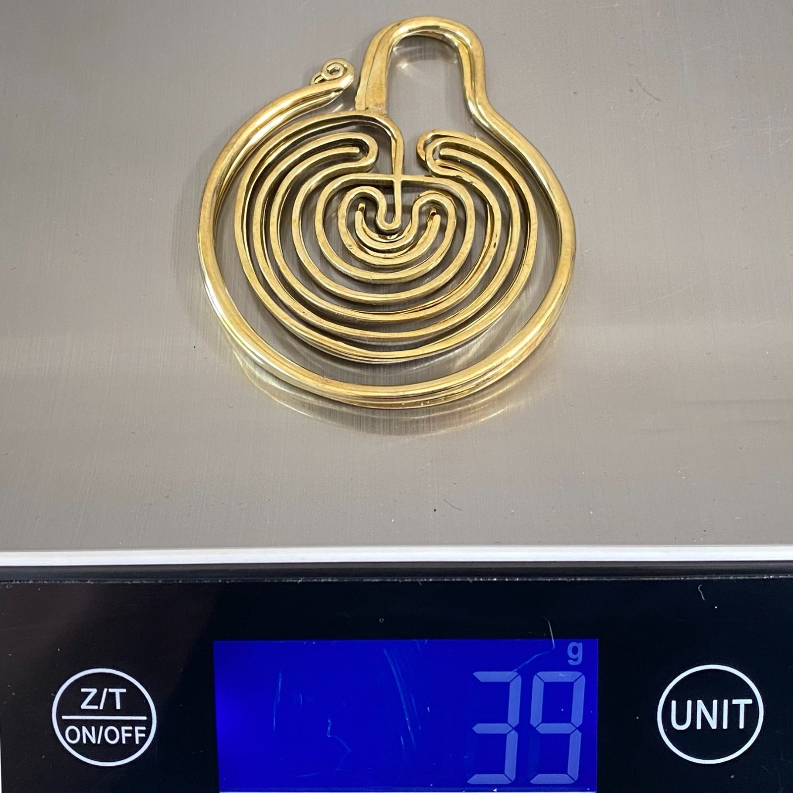 Labyrinth Ear Weights Brass - eleven44