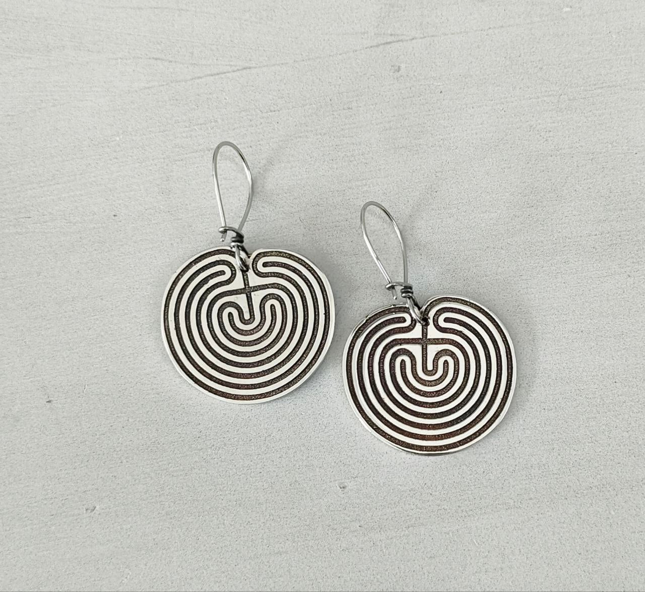 Labyrinth Earrings Silver