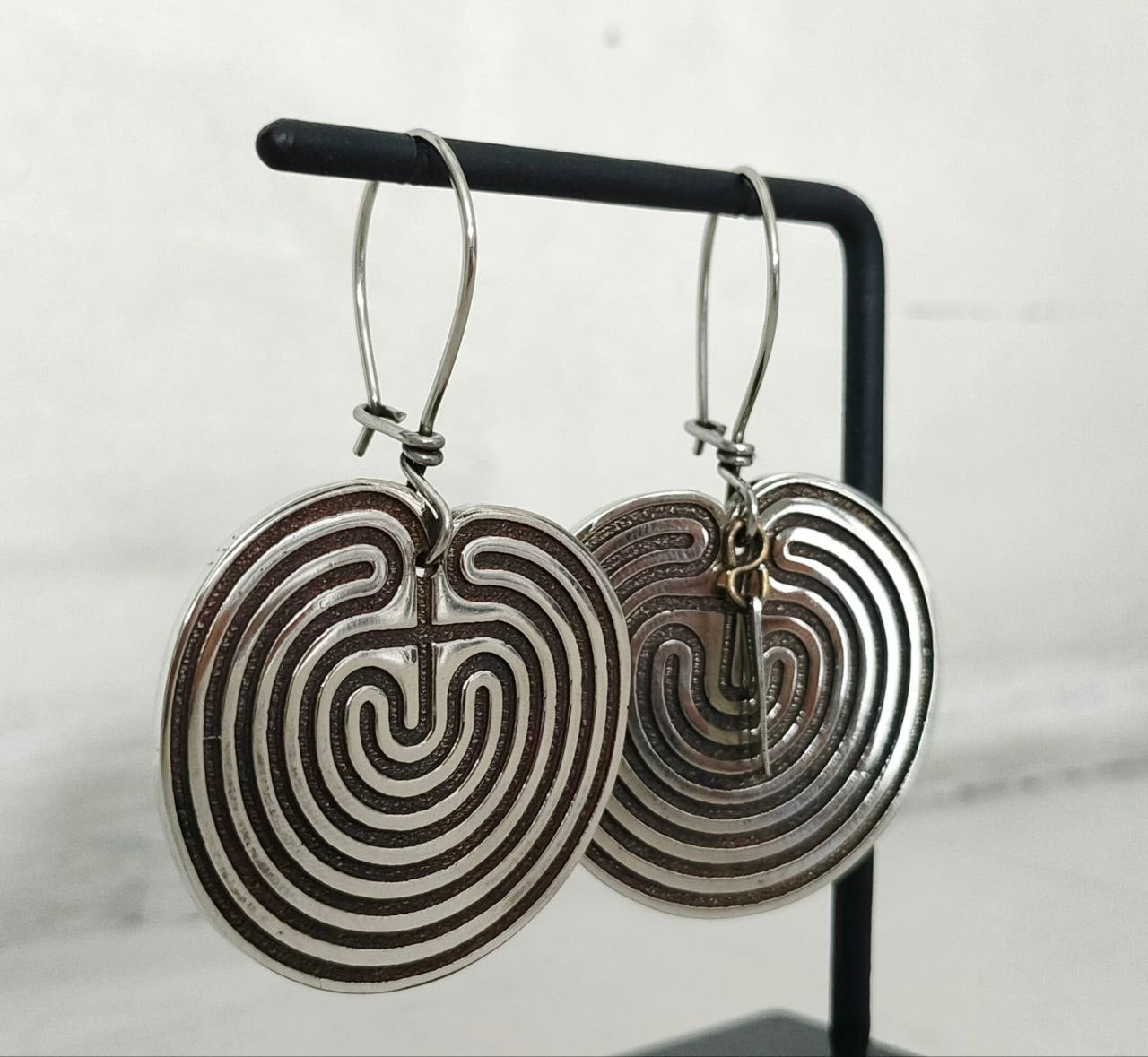 Labyrinth Earrings Silver