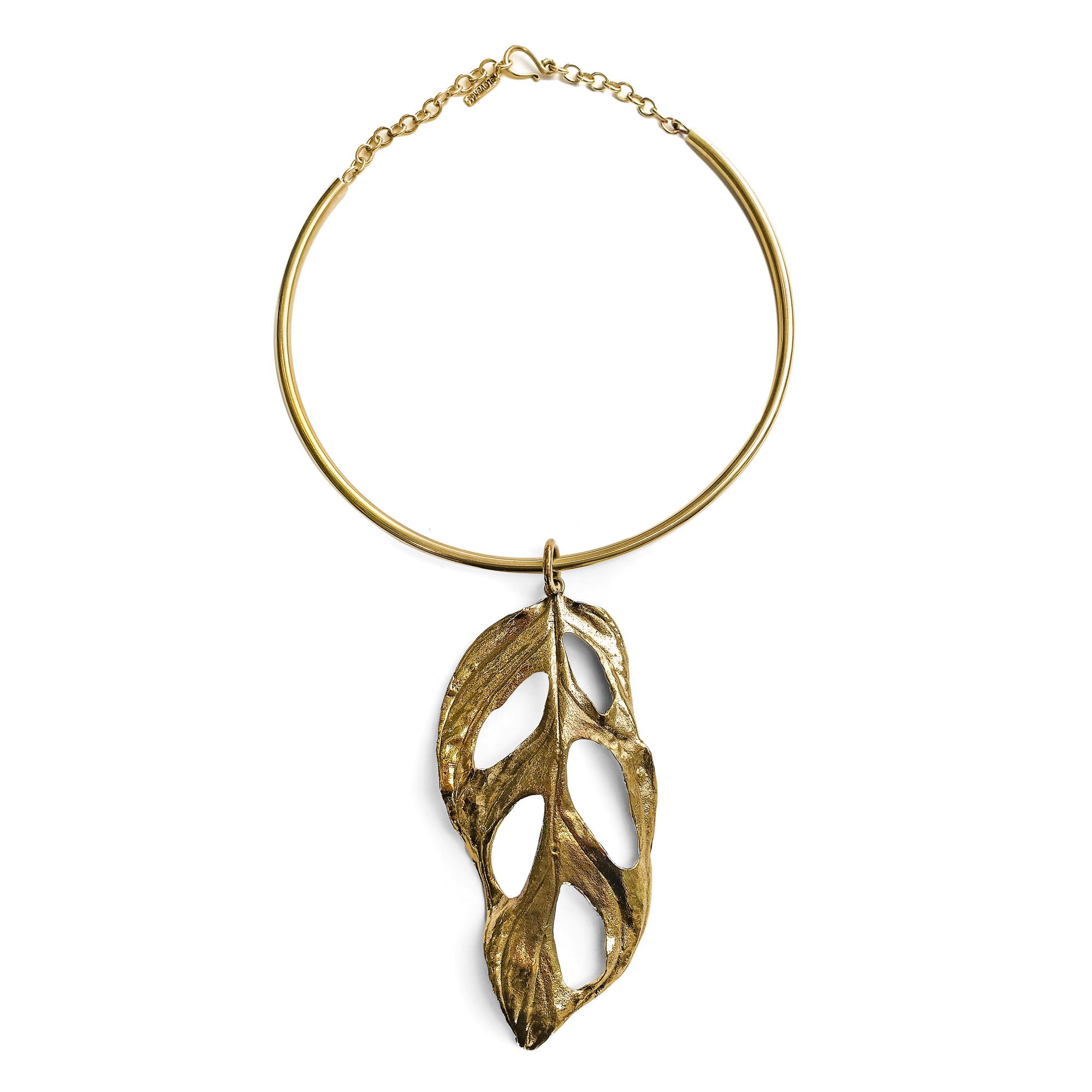 Leaf Pendant Brass
