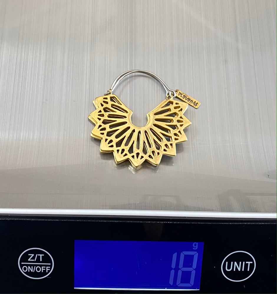 Mandala Hoops Earring Brass