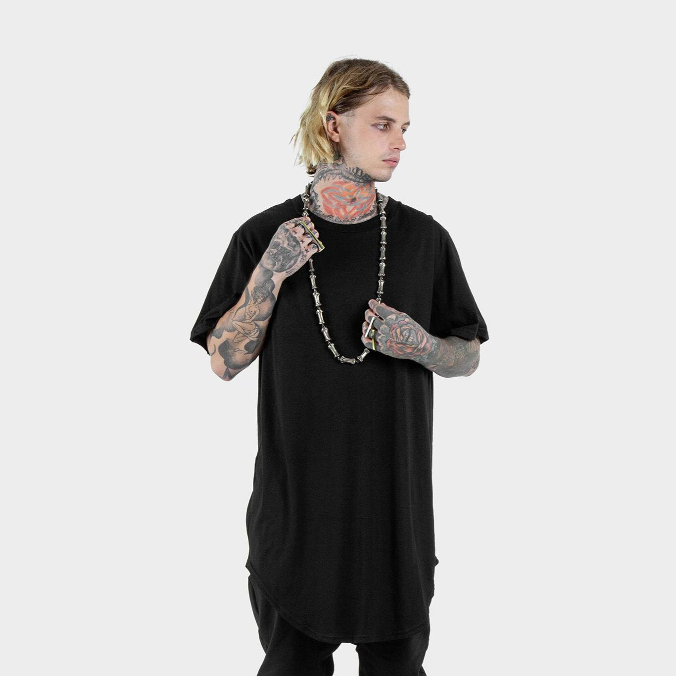 Long Tshirt Organic Cotton Black