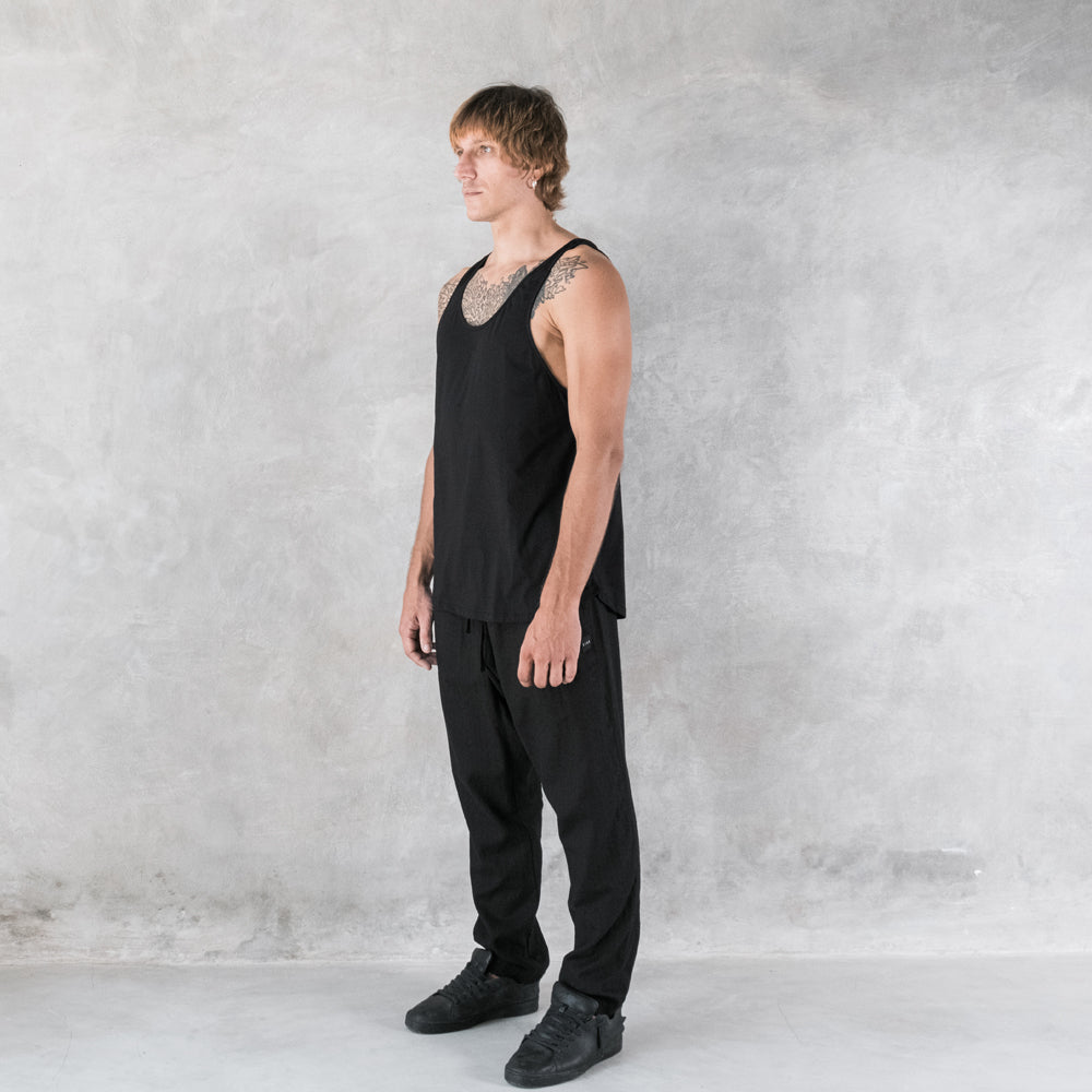 Men's Black Tank Top Organic Cotton