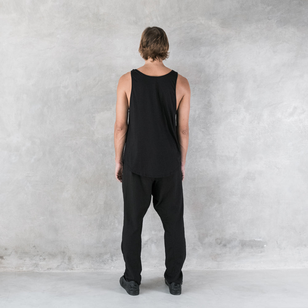 Men's Black Tank Top Organic Cotton