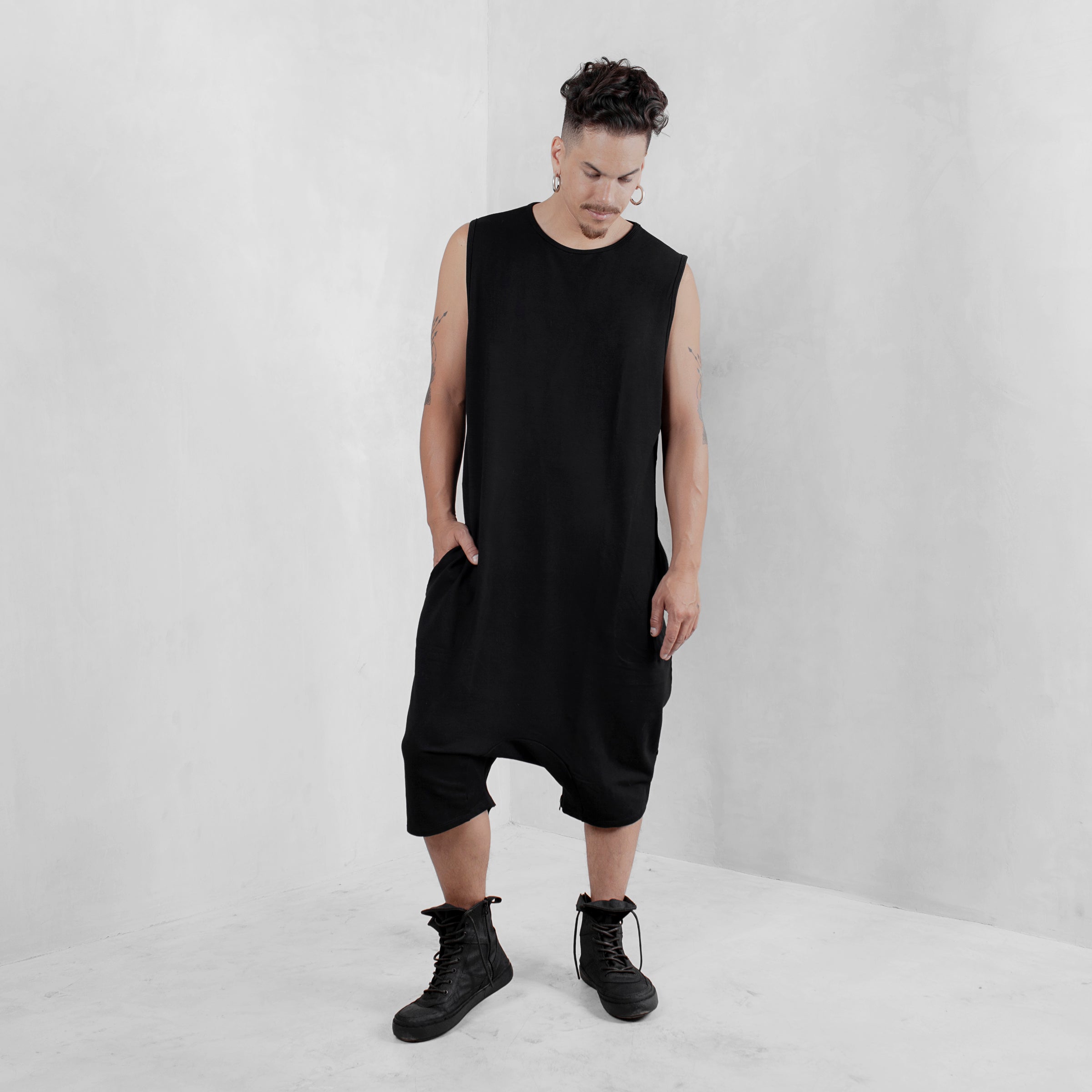Mens Romper Black