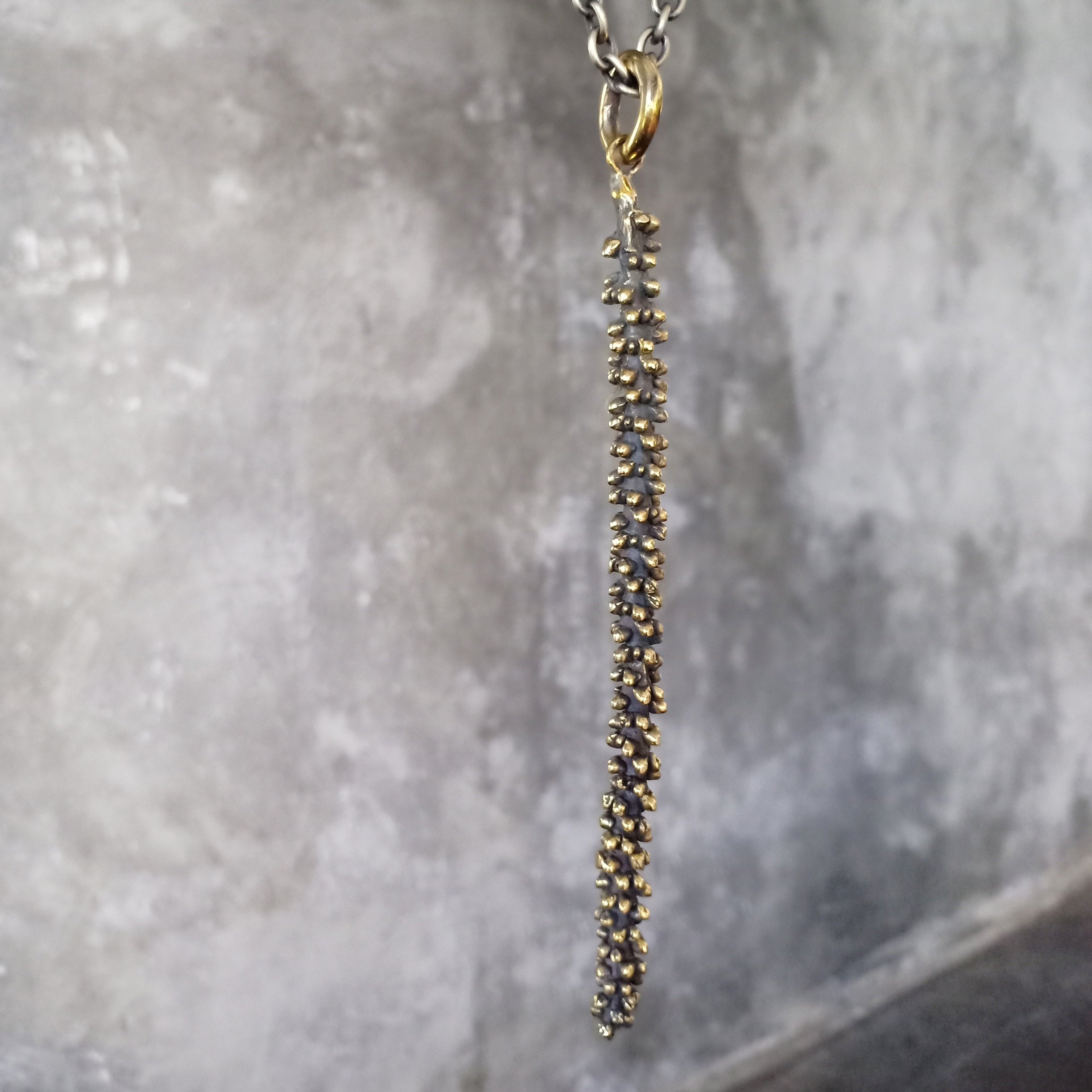 Palm Pod Pendant Brass