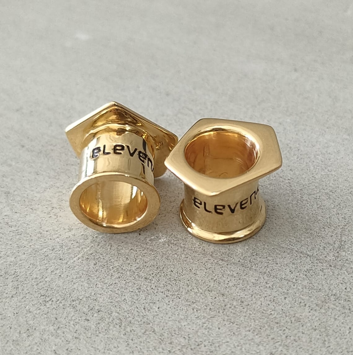 Pentagonal Tunnels 22K Gold Plated