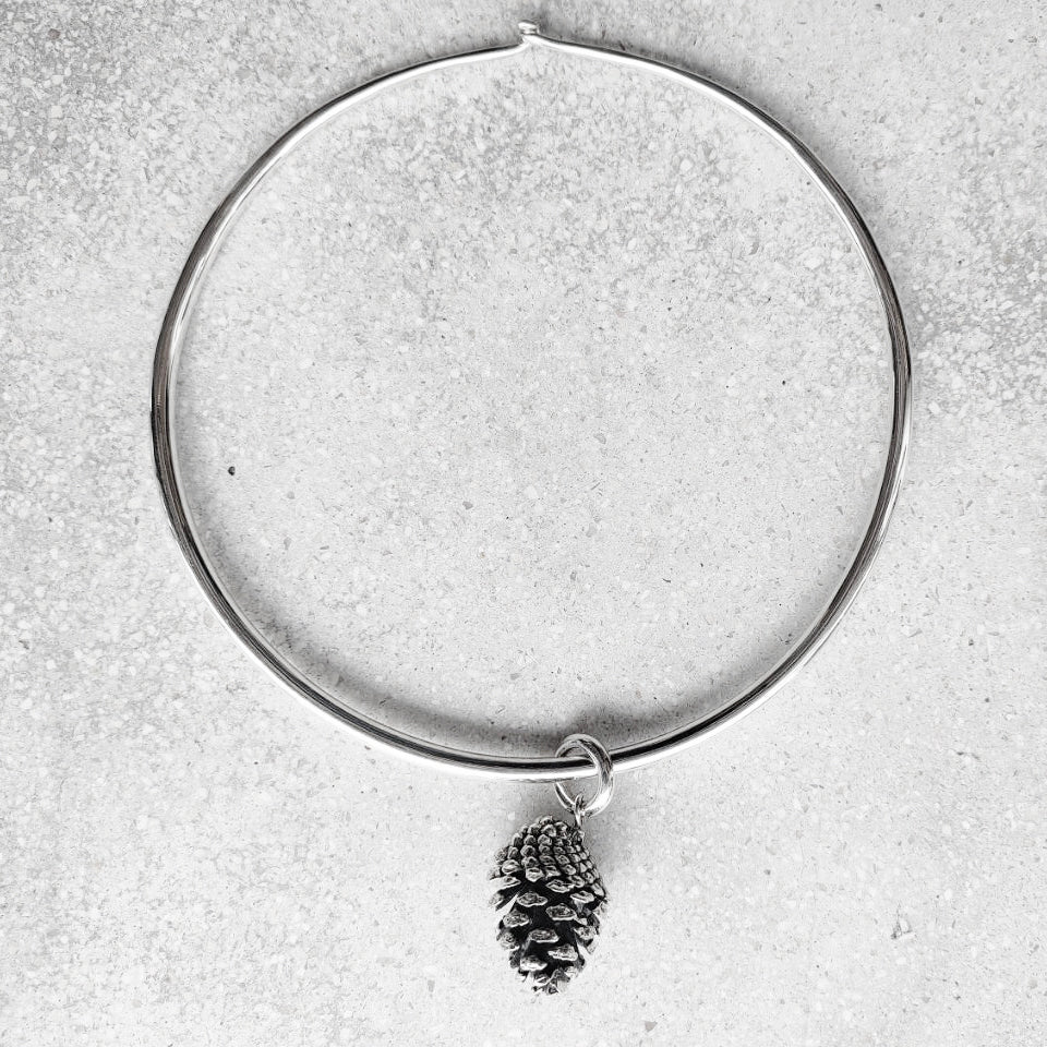 Pine Cone Pendant Sterling Silver