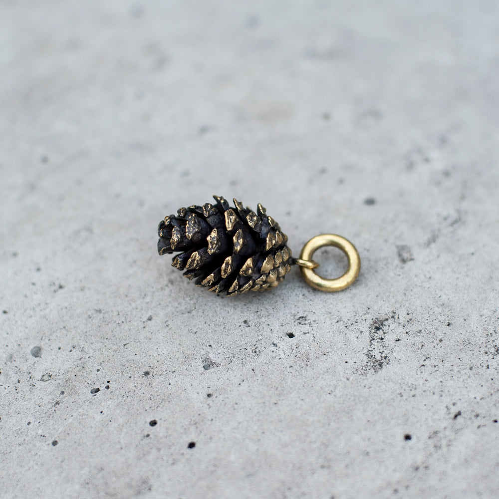 Pine Cone Pendant Brass