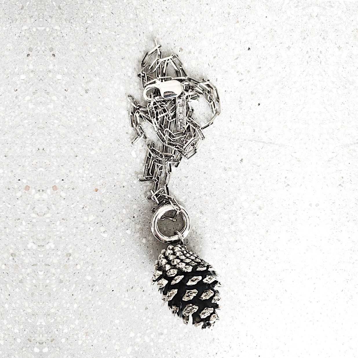 Pine Cone Pendant Sterling Silver