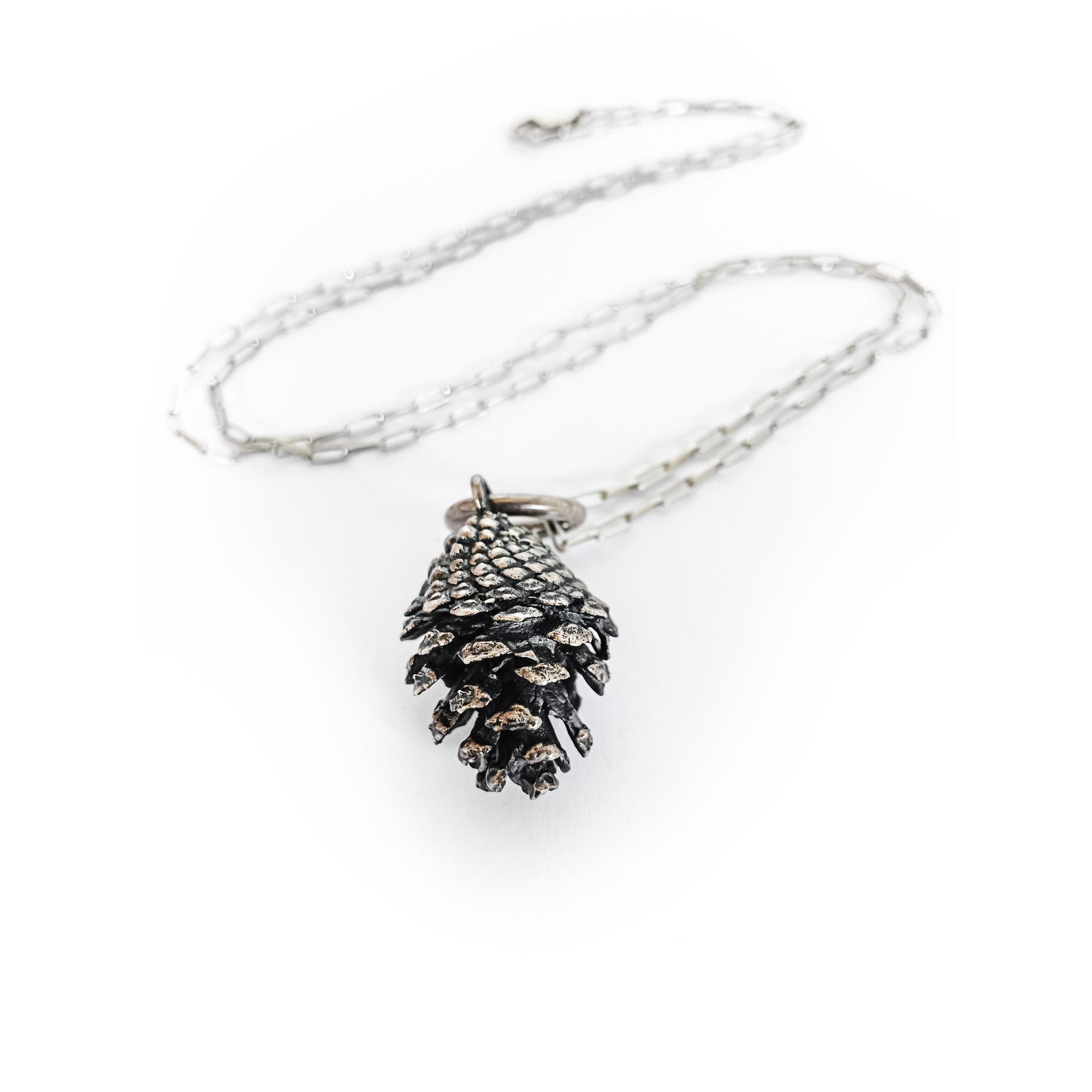 Pine Cone Pendant Sterling Silver